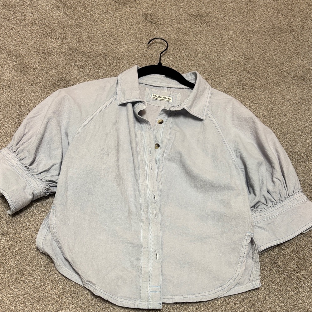 We The Free Pale Blue Collared Shirt
